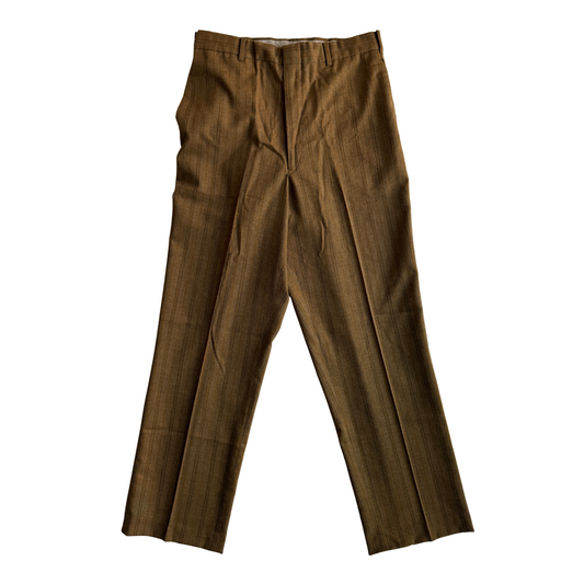 1970s Brown Striped Dress Pants (29)