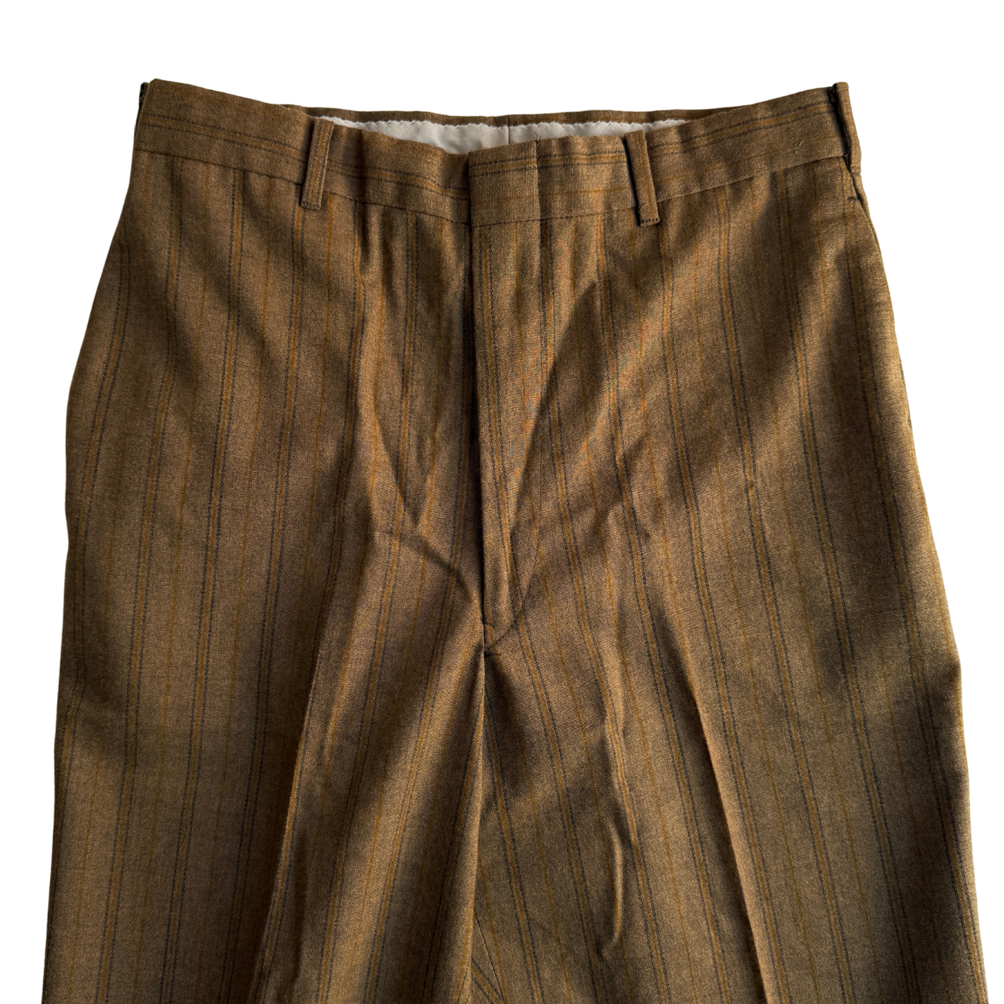1970s Brown Striped Dress Pants (29)