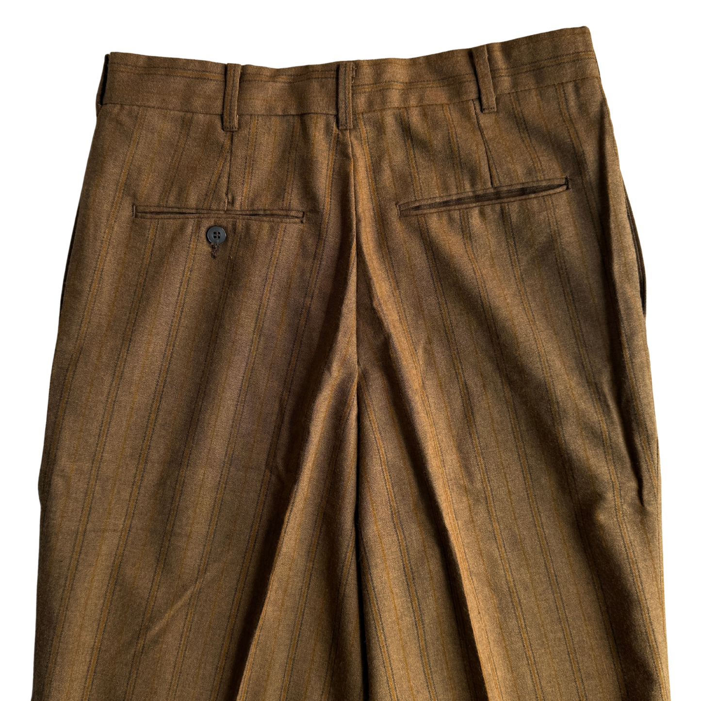1970s Brown Striped Dress Pants (29)