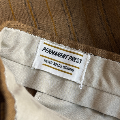 1970s Brown Striped Dress Pants (29)