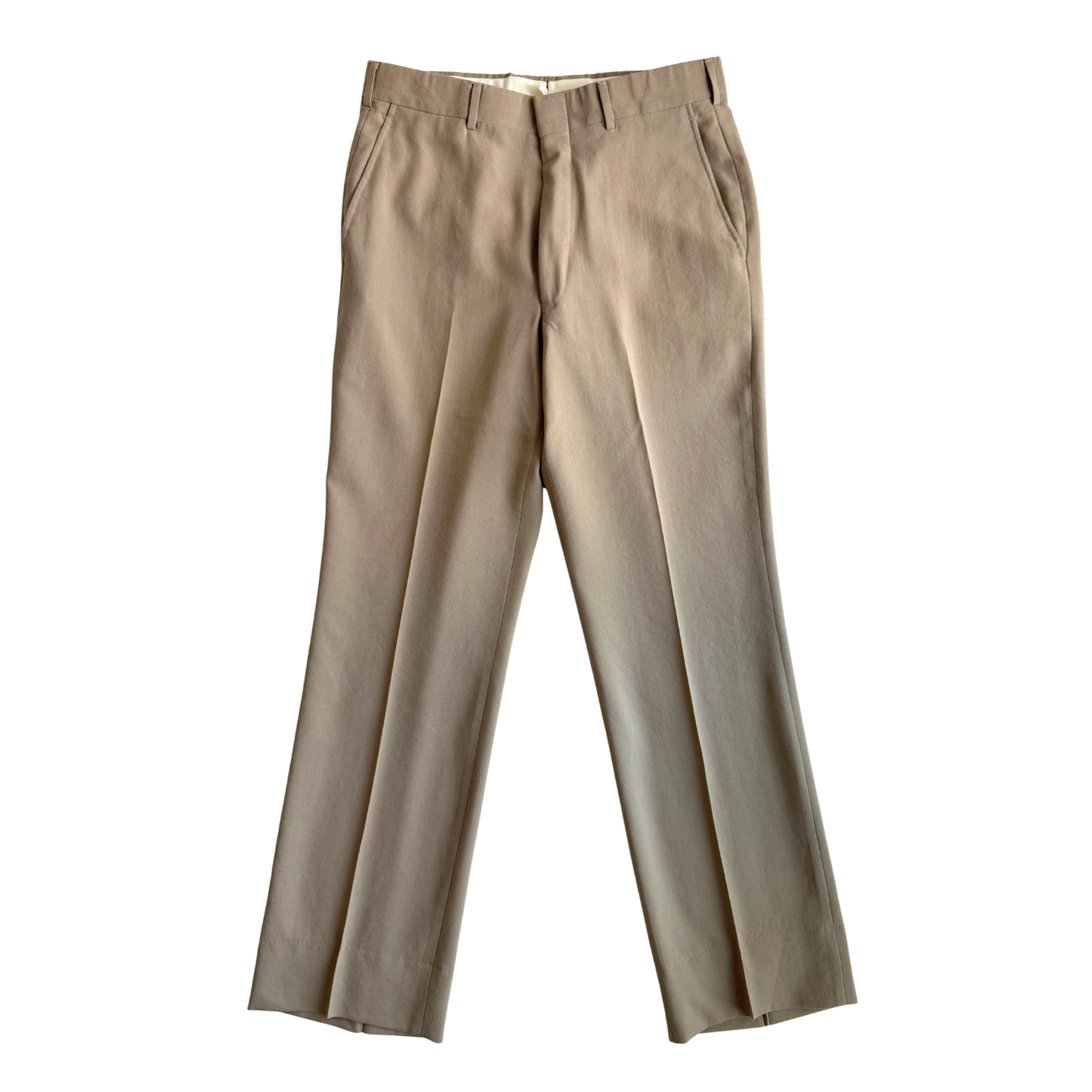 1970s Beige Brooksgate Dress Pants (31)