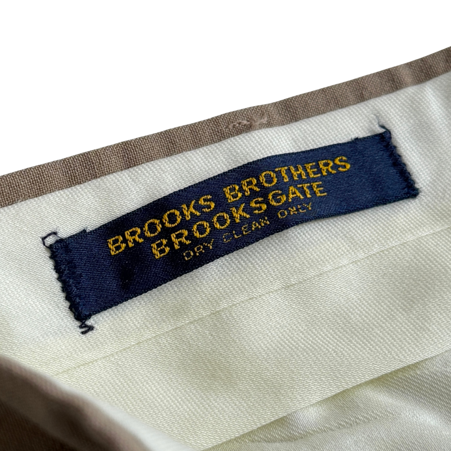 1970s Beige Brooksgate Dress Pants (31)