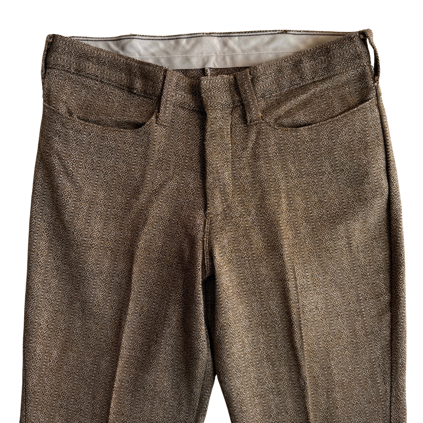 1970s Brown Geometric Mod Pants (31)