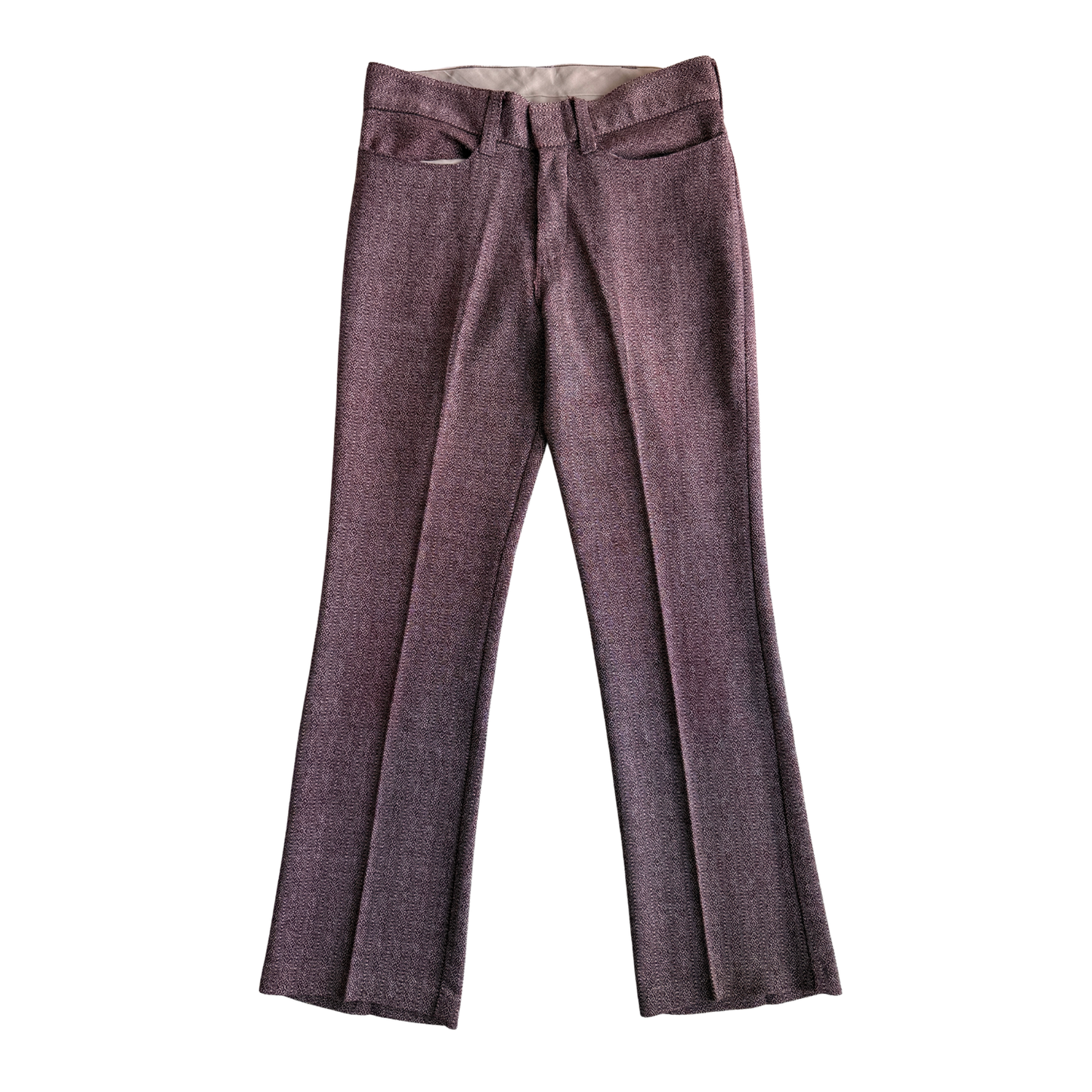 1970s Burgundy Geometric Mod Pants (31)