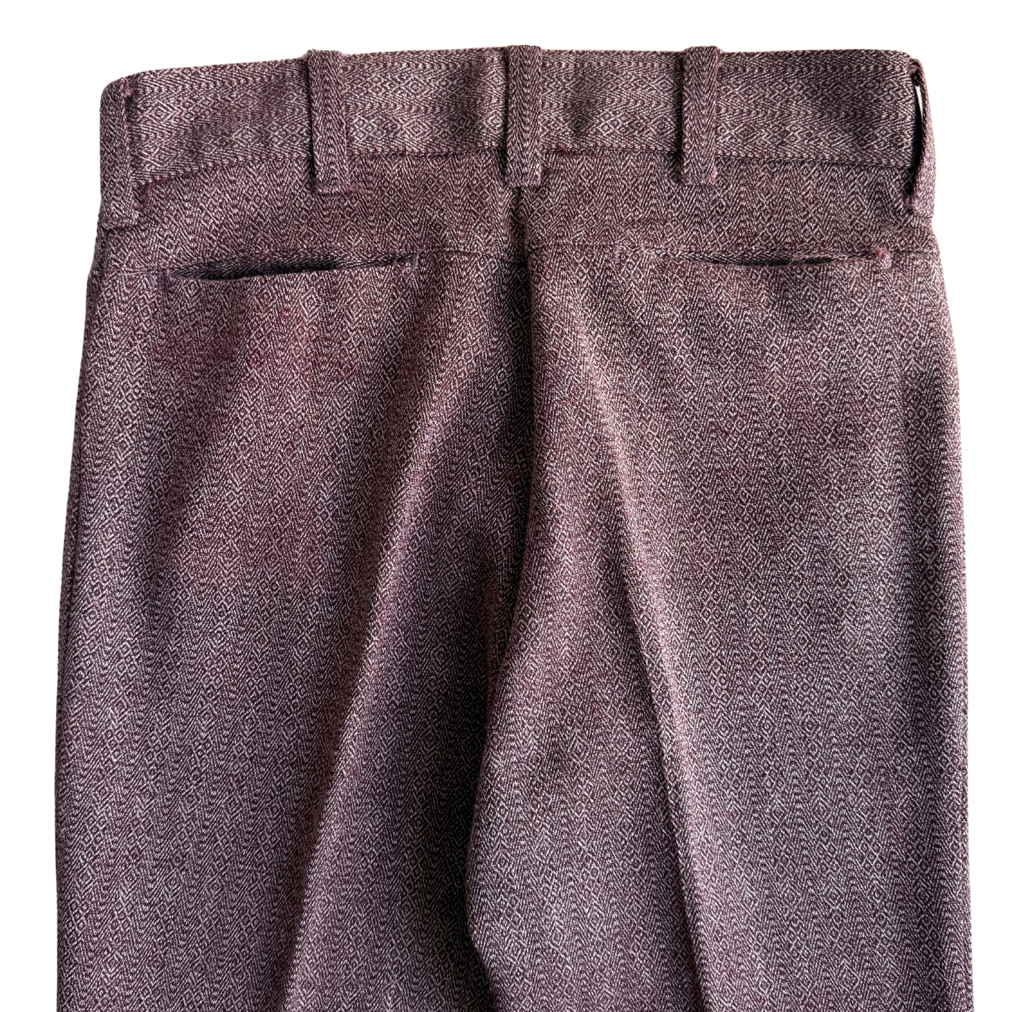 1970s Burgundy Geometric Mod Pants (31)