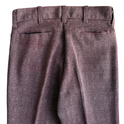 1970s Burgundy Geometric Mod Pants (31)