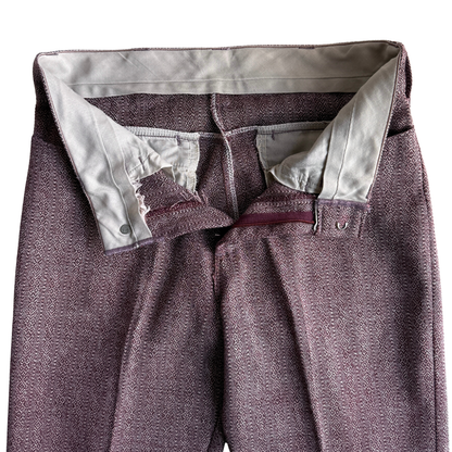1970s Burgundy Geometric Mod Pants (31)