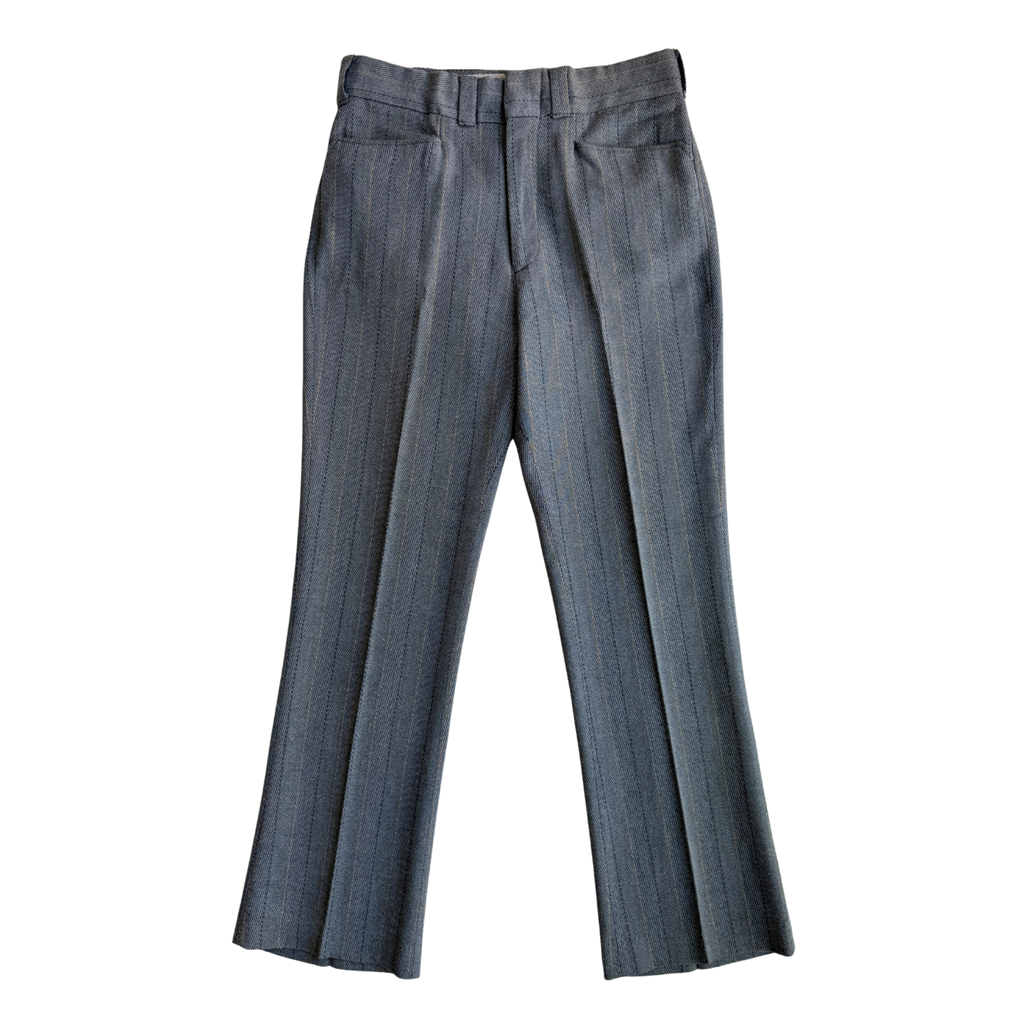 1970s Grey Striped Mod Pants (31)
