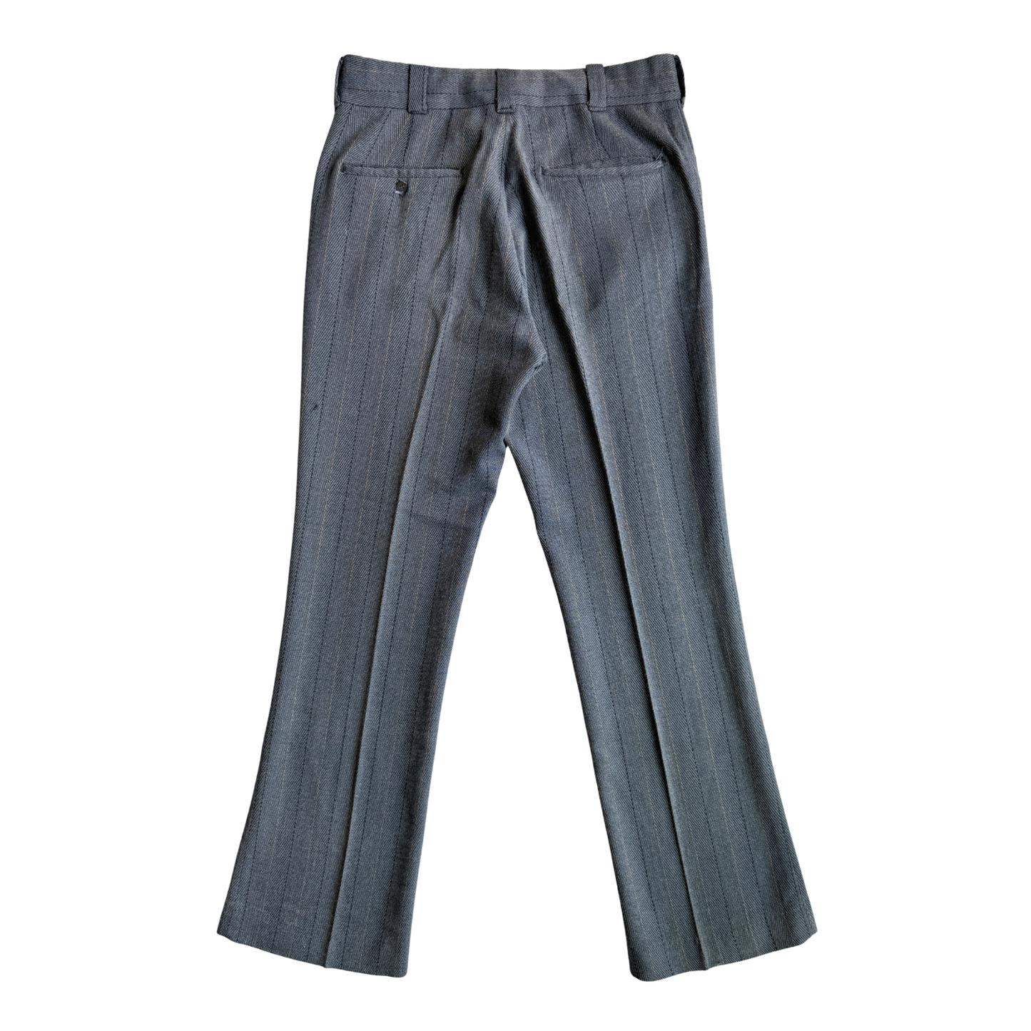 1970s Grey Striped Mod Pants (31)