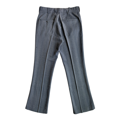 1970s Grey Striped Mod Pants (31)