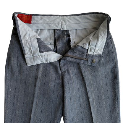 1970s Grey Striped Mod Pants (31)