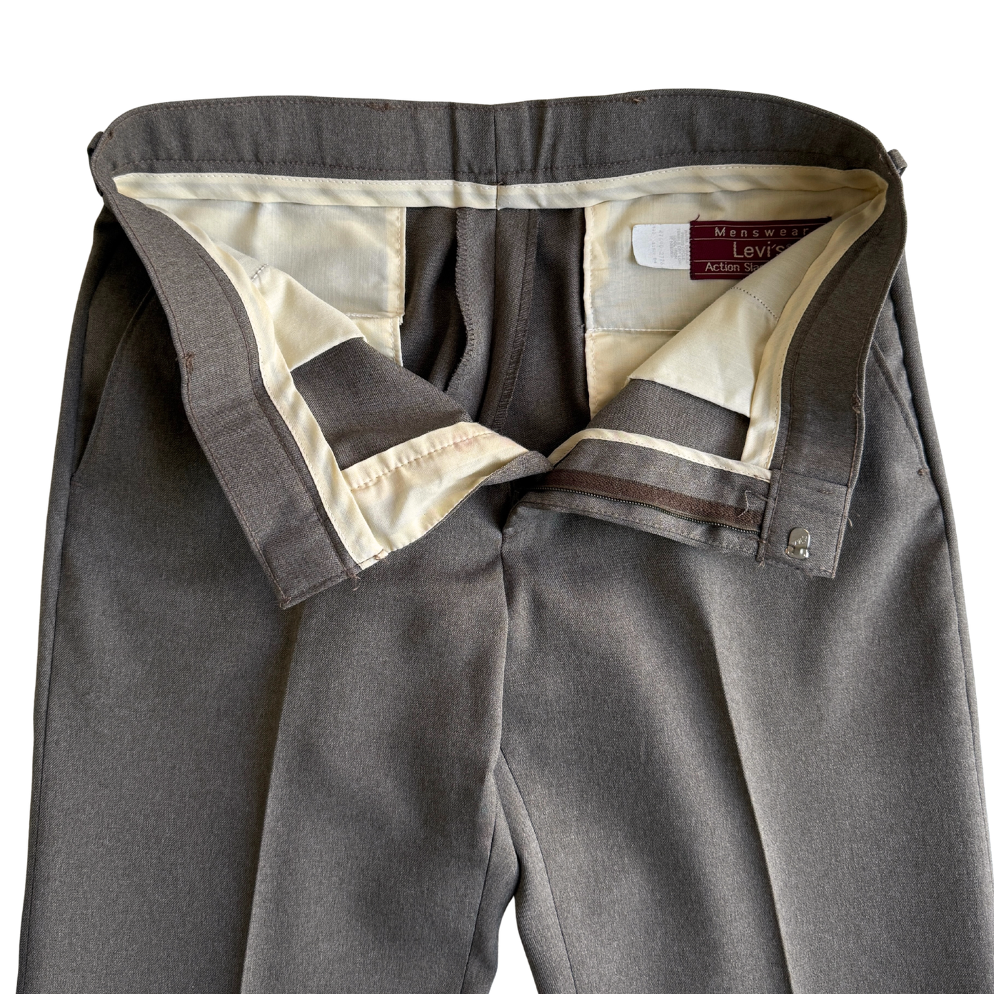 1970s Grey Sta-Prest Action Slacks Pants (33)