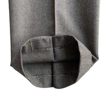 1950s Grey Herringbone Wool Dress Pants (31)