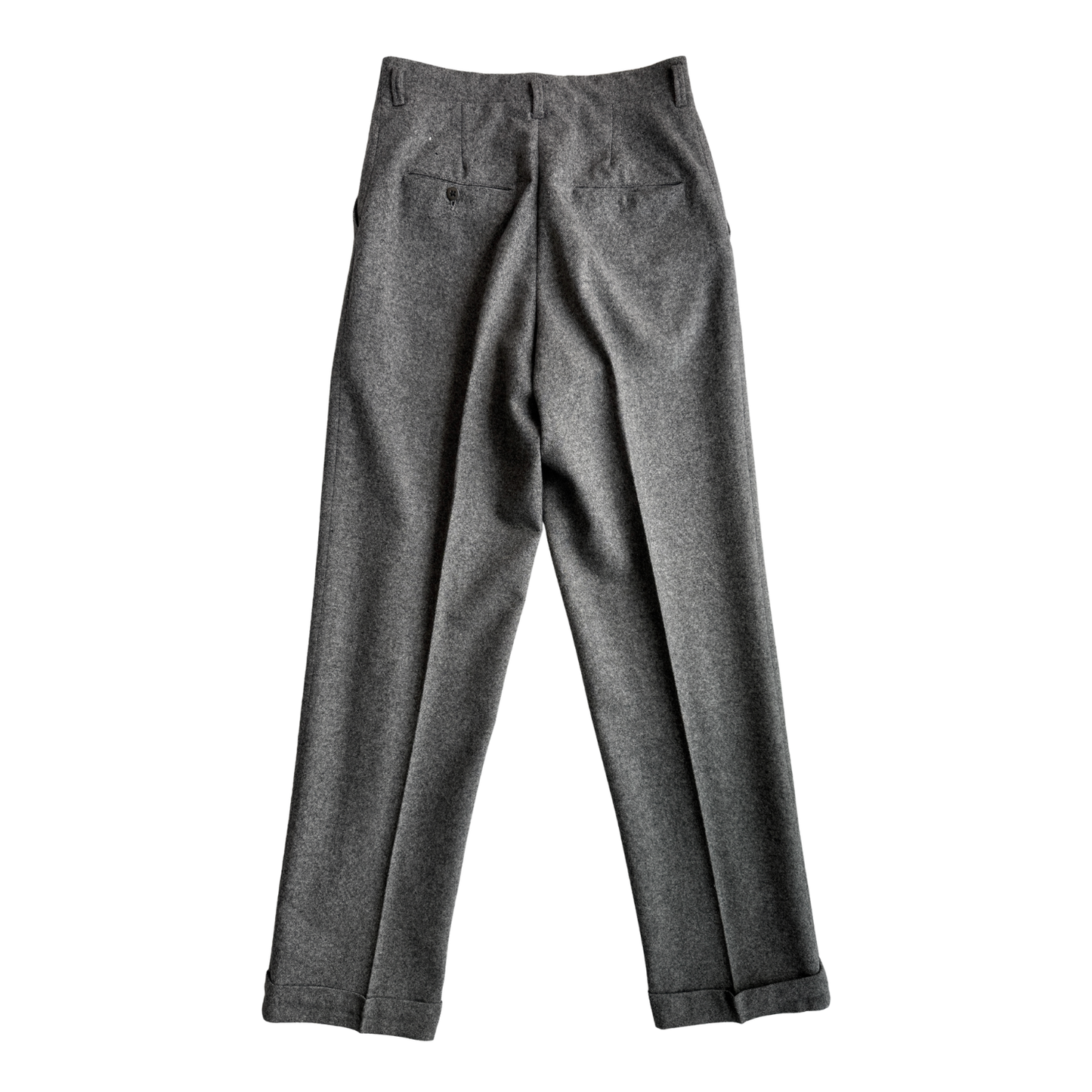 1950s Dark Grey Speckled Wool Dress Pants (30)
