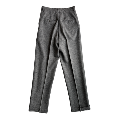 1950s Dark Grey Speckled Wool Dress Pants (30)