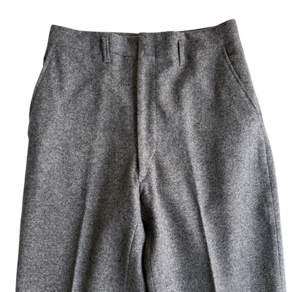 1950s Dark Grey Speckled Wool Dress Pants (30)