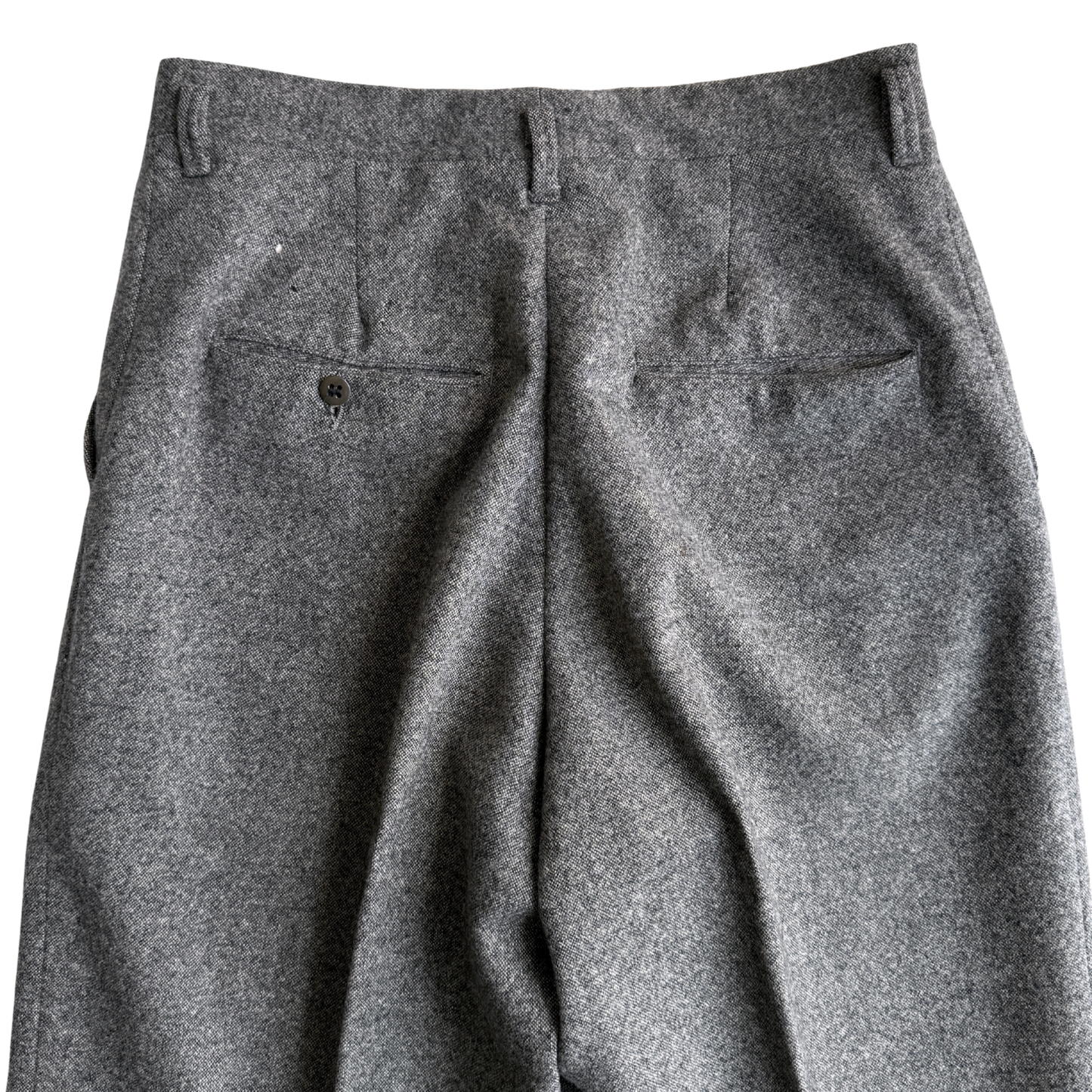 1950s Dark Grey Speckled Wool Dress Pants (30)