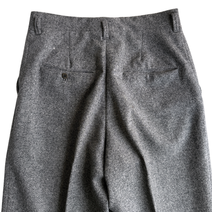 1950s Dark Grey Speckled Wool Dress Pants (30)
