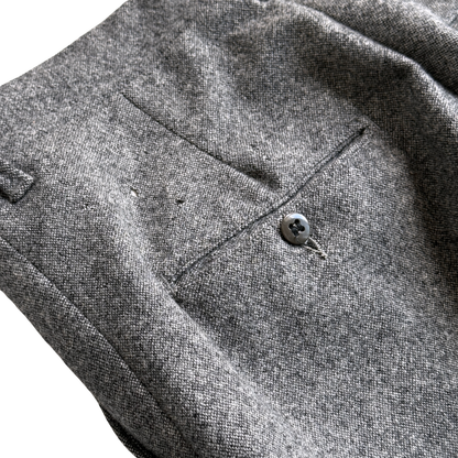 1950s Dark Grey Speckled Wool Dress Pants (30)