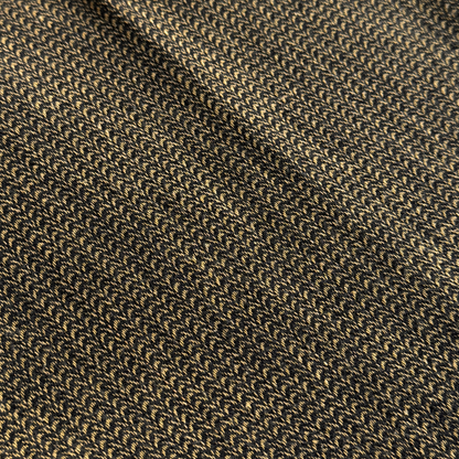 1980s Yellow & Black Herringbone Pleated Dress Pants (31)