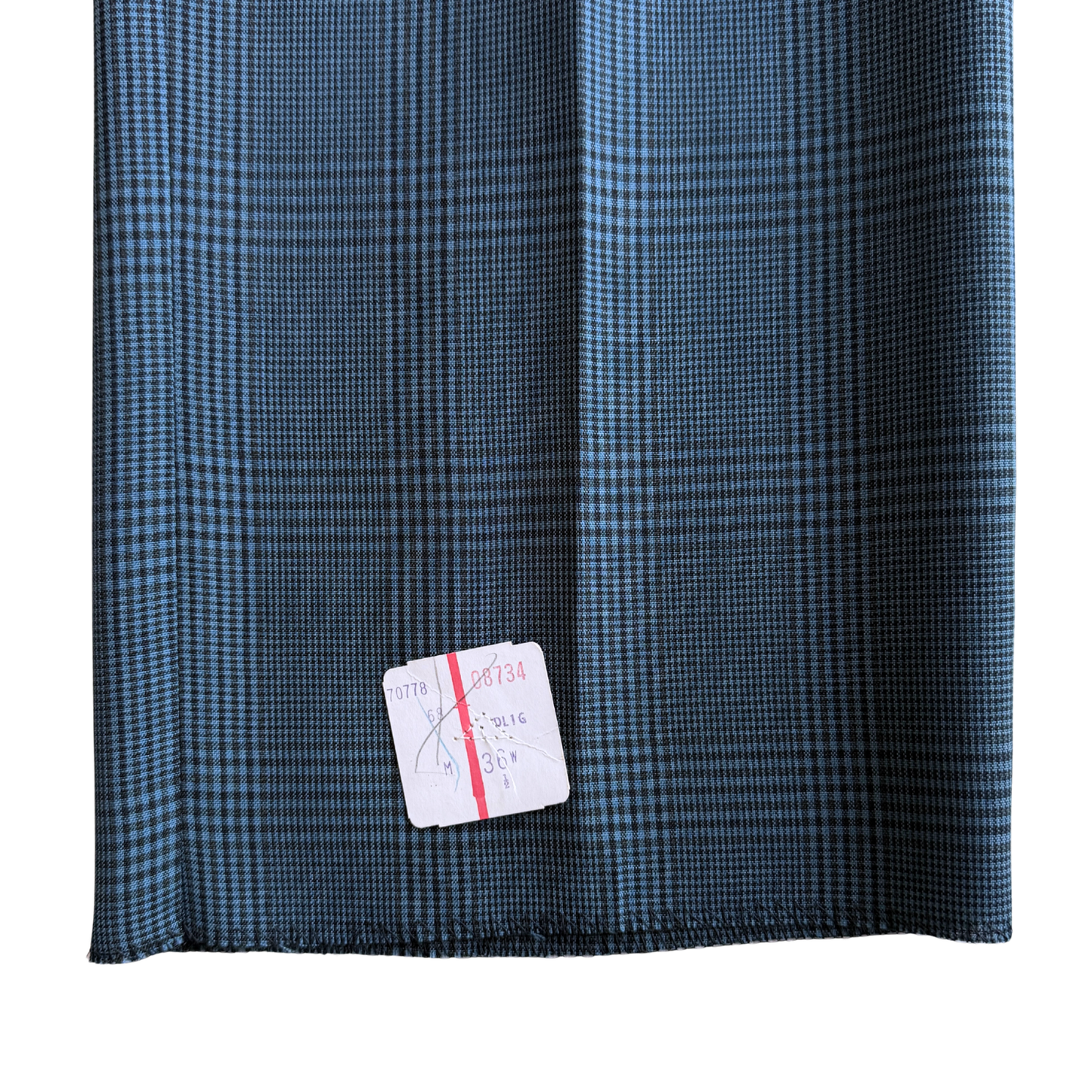 1960s Blue Glen Check Dress Pants (36)