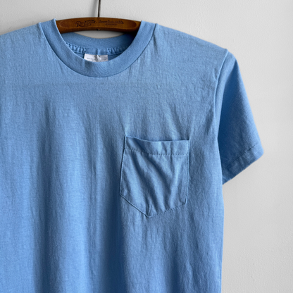 1980s Light Blue Pocket Tee