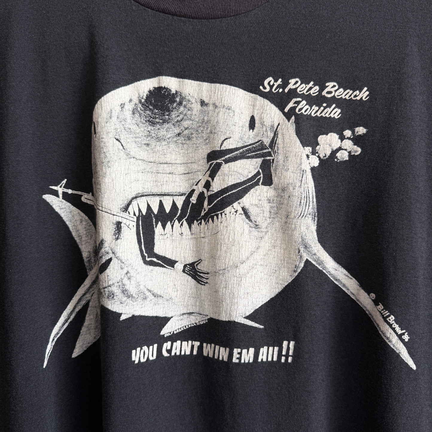 1980s Shark Attack Florida Diving Tee