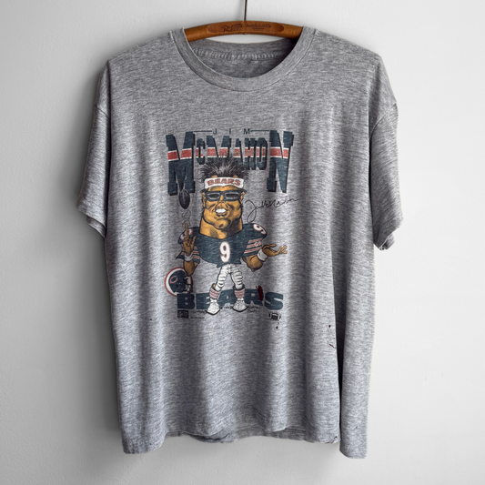 1980s Jim McMahon Chicago Bears Caricature Tee