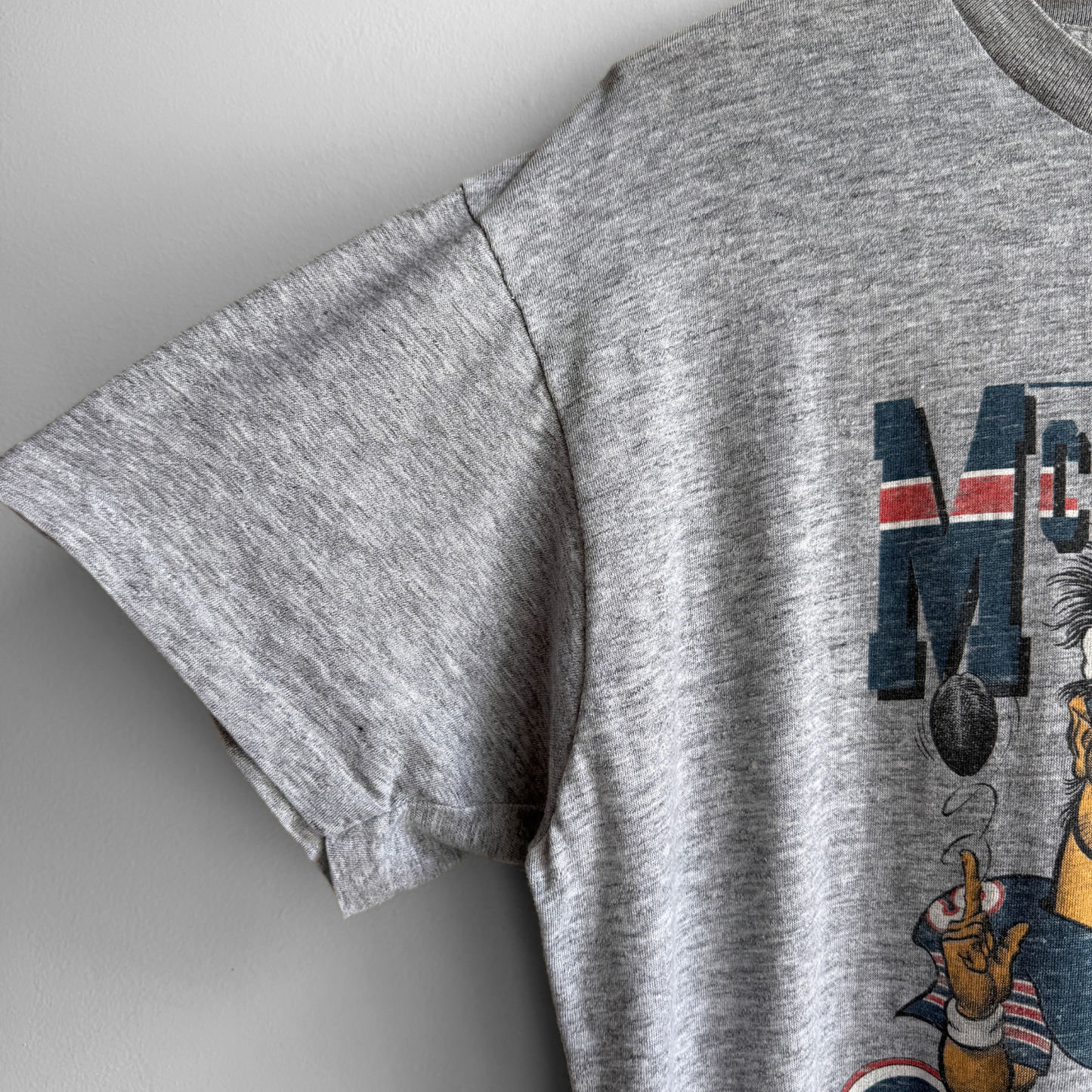 1980s Jim McMahon Chicago Bears Caricature Tee