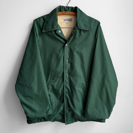 1960s Dark Green Nylon Windbreaker Jacket