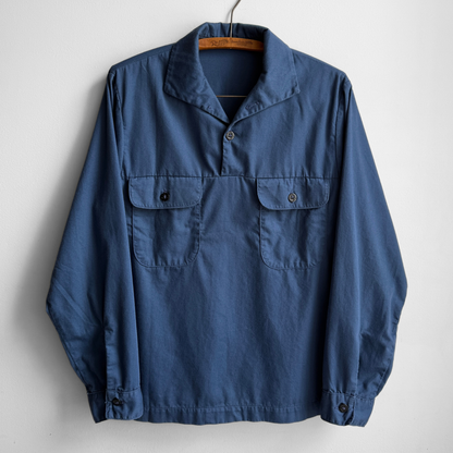 1970s U.S. Navy Blue Pullover Utility Shirt