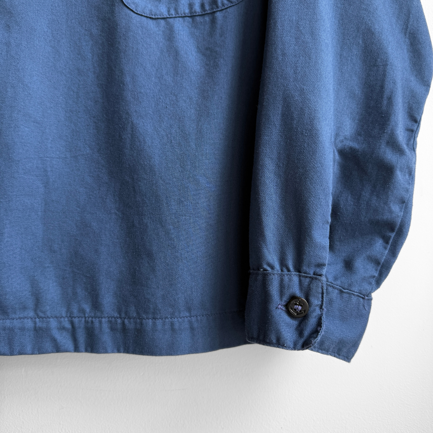 1970s U.S. Navy Blue Pullover Utility Shirt
