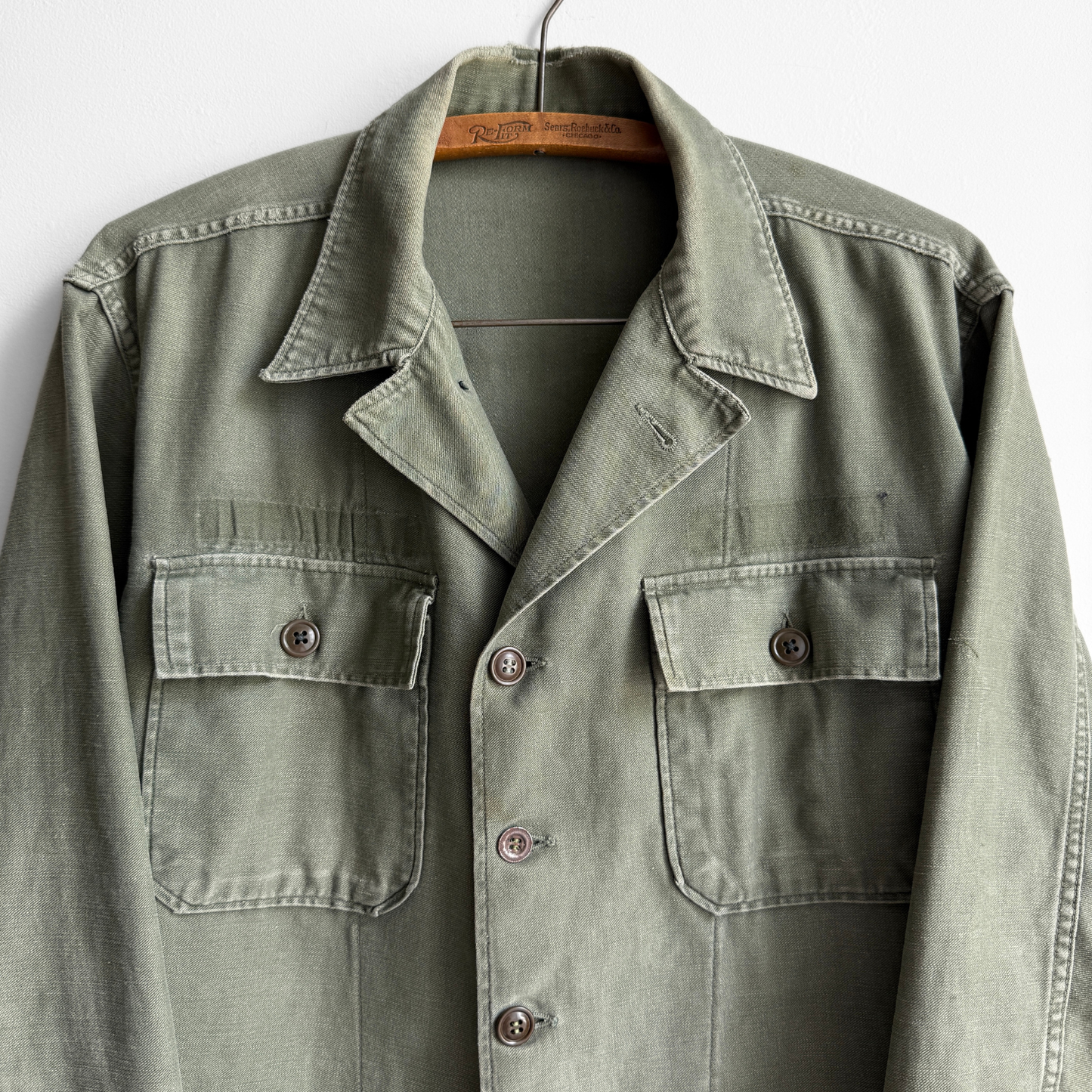 1950s U.S. Army OG 107 Fatigue Shirt