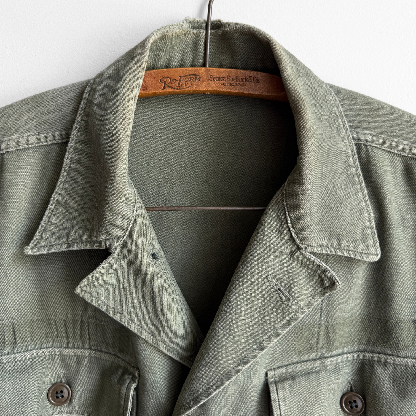 1950s U.S. Army OG 107 Fatigue Shirt