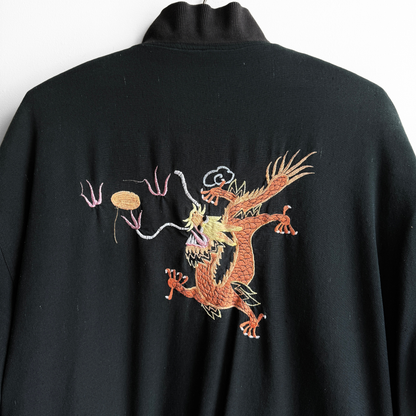 1980s Black Chinese Souvenir Bomber Jacket