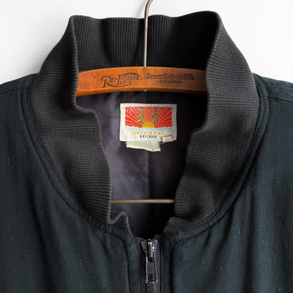 1980s Black Chinese Souvenir Bomber Jacket