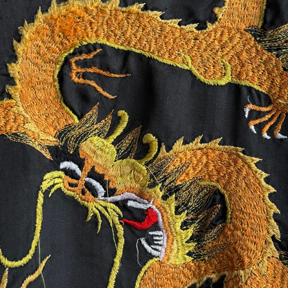1980s Faded Black Chinese Souvenir Bomber Jacket