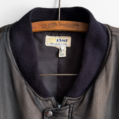 1980s Faded Black Chinese Souvenir Bomber Jacket