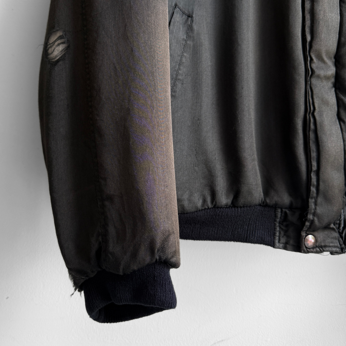 1980s Faded Black Chinese Souvenir Bomber Jacket