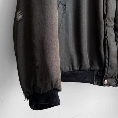 1980s Faded Black Chinese Souvenir Bomber Jacket