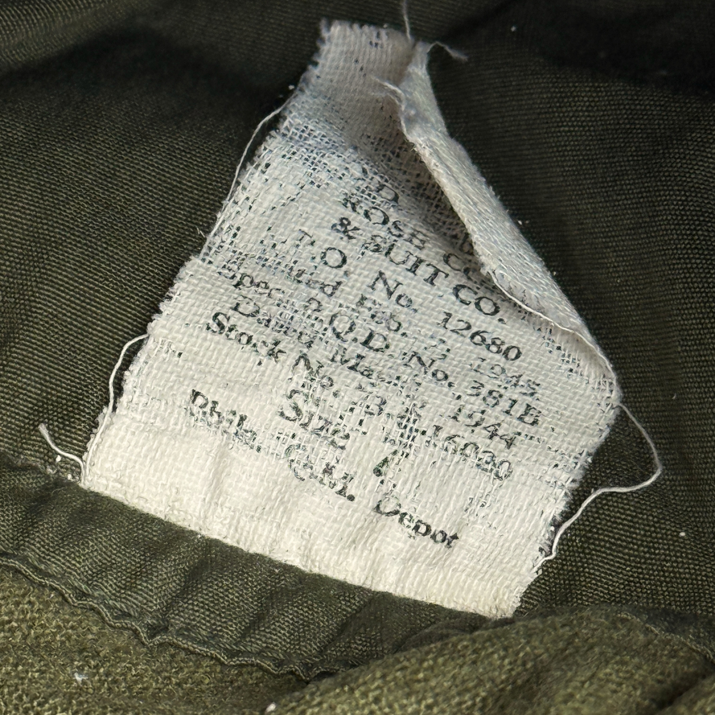 1940s U.S. Army O.D. Wool Field Cap