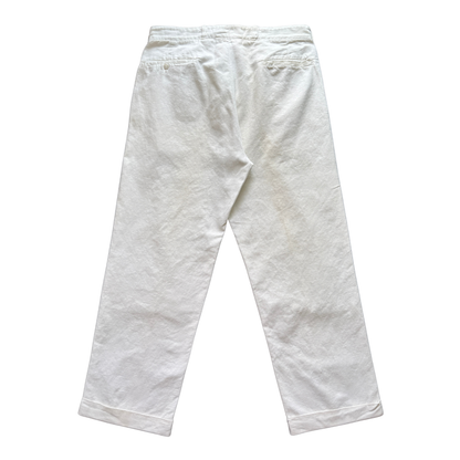 1940s White Sanforized Cotton Work Pants (33)