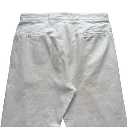 1940s White Sanforized Cotton Work Pants (33)