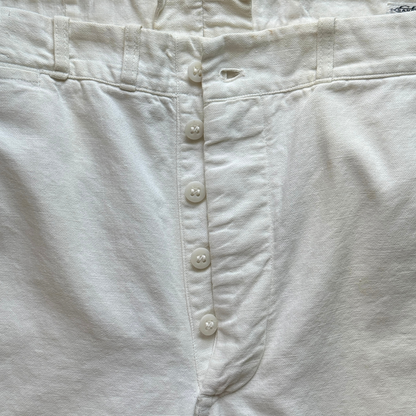 1940s White Sanforized Cotton Work Pants (33)