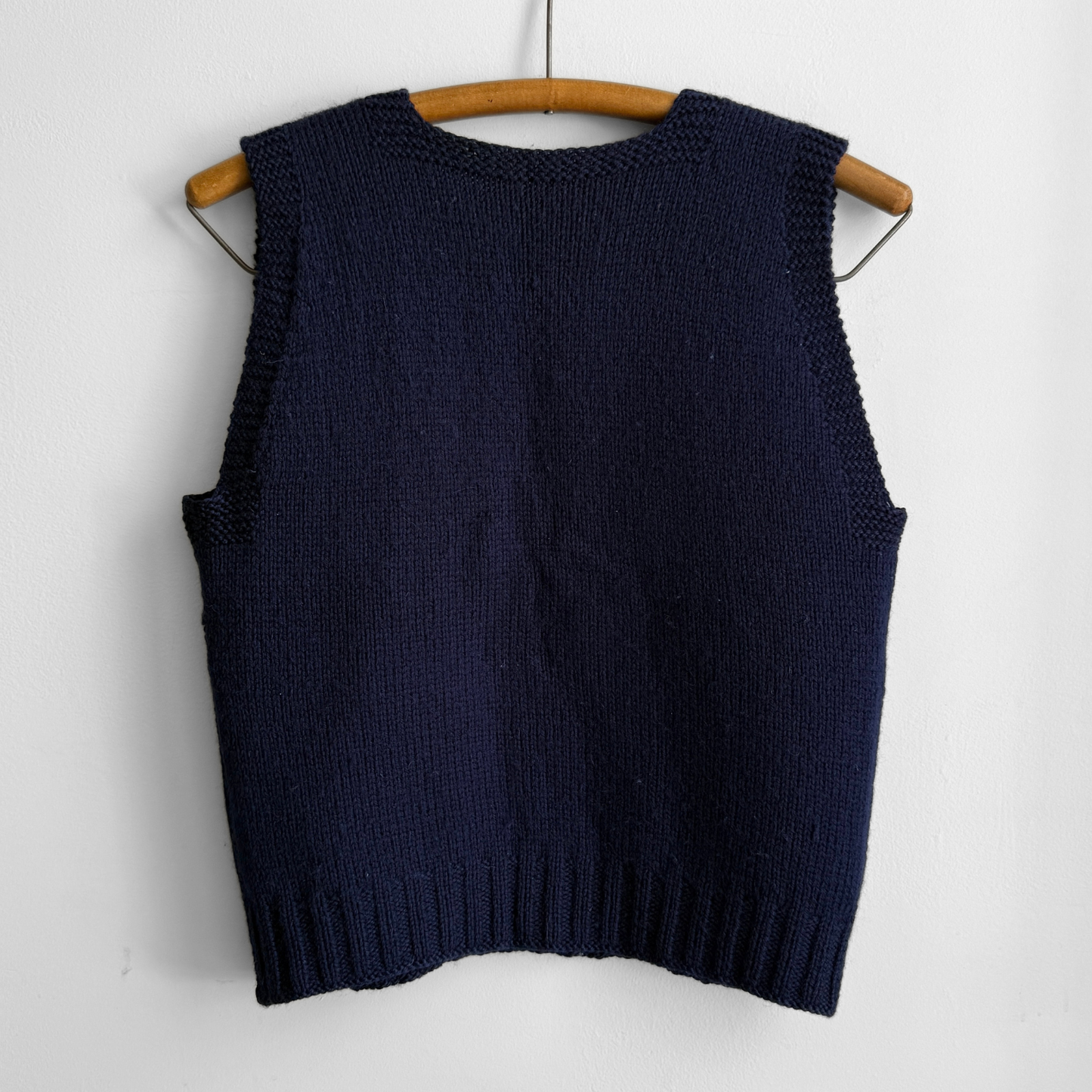 1940s American Red Cross Navy Knit Wool Vest