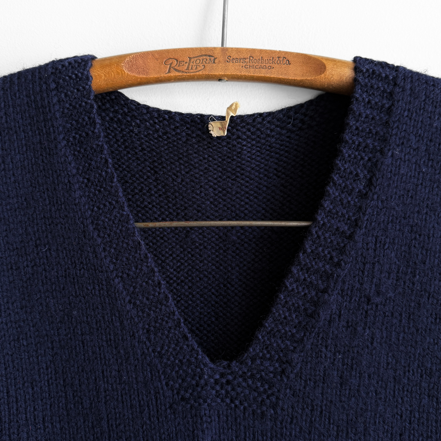 1940s American Red Cross Navy Knit Wool Vest