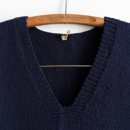 1940s American Red Cross Navy Knit Wool Vest
