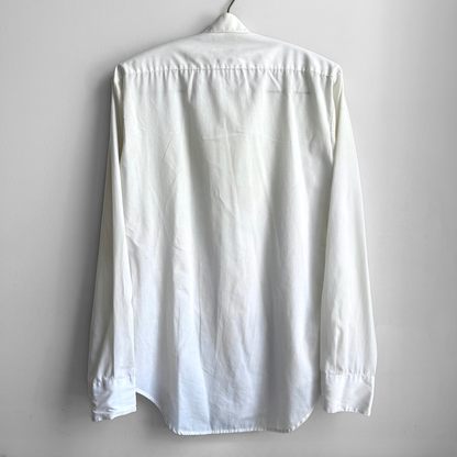 1970s White Pleated Bib Tuxedo Dress Shirt
