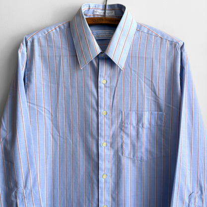1970s Light Blue Striped Dress Shirt