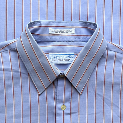 1970s Light Blue Striped Dress Shirt
